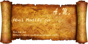 Abel Madléna névjegykártya
